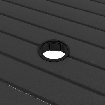 vidaXL Τραπέζι Κήπου Ανθρακί 81,5x81,5x72cm Ατσάλινο 1 τεμ.