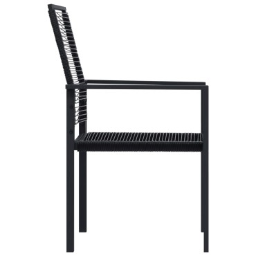 vidaXL Καρέκλες Κήπου 2 τεμ. Μαύρες από Ρατάν PVC 60x55x90cm