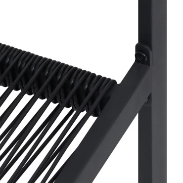 vidaXL Καρέκλες Κήπου 2 τεμ. Μαύρες από Ρατάν PVC 60x55x90cm
