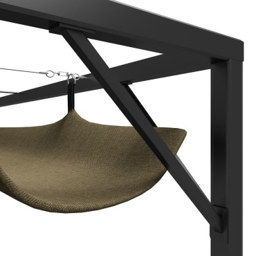 vidaXL Πέργκολα Κήπου με Πτυσσόμενη Οροφή Taupe 3 x 3 μ. 180 γρ/μ²