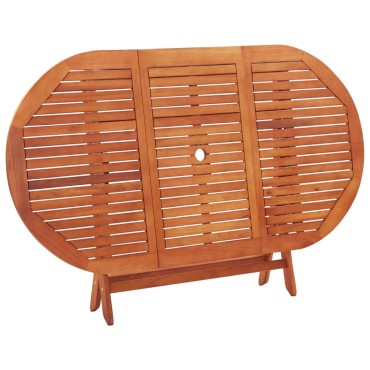 vidaXL Τραπέζι Κήπου Πτυσσόμενο 160x85x75cm Μασίφ Ξύλο Ευκαλύπτου 1 τεμ.