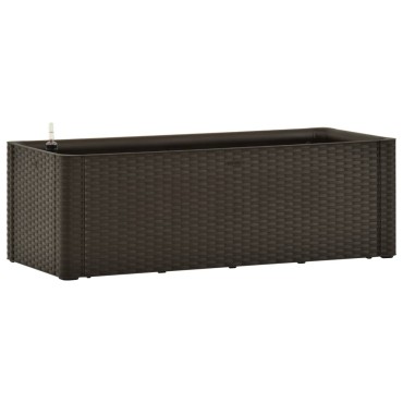 vidaXL Ζαρντινιέρα Κήπου Μόκα 100x43x33 εκ. με Αυτόματο Πότισμα