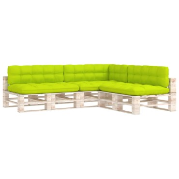 314599 vidaXL Pallet Sofa Cushions 7 pcs Bright Green
