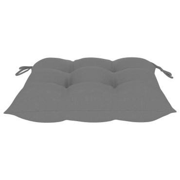 vidaXL Μαξιλάρια Καρέκλας Κήπου 2 τεμ. Γκρι 40x40x7cm Υφασμάτινα