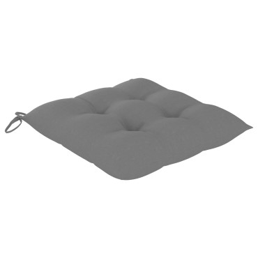 vidaXL Μαξιλάρια Καρέκλας Κήπου 4 τεμ. Γκρι 40x40x7cm Υφασμάτινα
