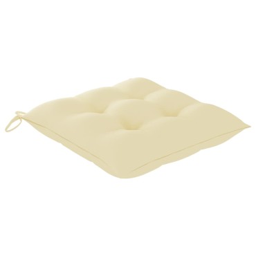 vidaXL Μαξιλάρια Καρέκλας Κήπου 2 τεμ. Λευκά 40x40x7cm Υφασμάτινα