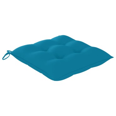 vidaXL Μαξιλάρια Καρέκλας 4 τεμ. Αν. Μπλε 40x40x7cm Υφασμάτινα