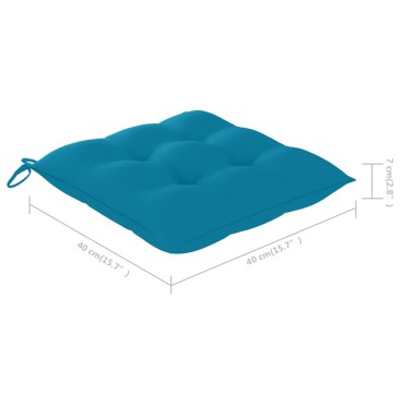 vidaXL Μαξιλάρια Καρέκλας 4 τεμ. Αν. Μπλε 40x40x7cm Υφασμάτινα