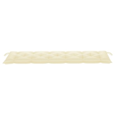 vidaXL Μαξιλάρι Πάγκου Κήπου Κρεμ Λευκό 180x50x7 εκ. Ύφασμα Oxford