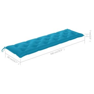 vidaXL Μαξιλάρι Πάγκου Κήπου Γαλάζιο 180x50x7cm Ύφασμα Oxford