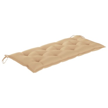 vidaXL Μαξιλάρι Πάγκου Κήπου Μπεζ 120x(50+50)x7cm Ύφασμα Oxford