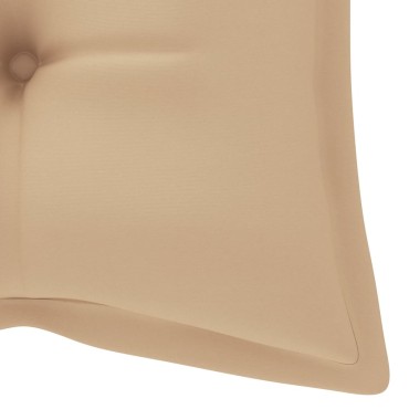 vidaXL Μαξιλάρι Πάγκου Κήπου Μπεζ 120x(50+50)x7cm Ύφασμα Oxford