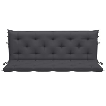 vidaXL Μαξιλάρι Πάγκου Κήπου Ανθρακί 150x(50+50)x7cm Ύφασμα Oxford