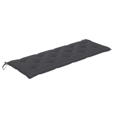 vidaXL Μαξιλάρι Πάγκου Κήπου Ανθρακί 150x(50+50)x7cm Ύφασμα Oxford