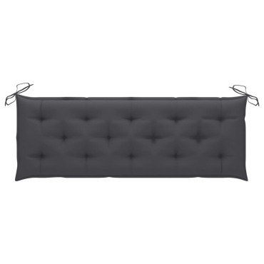 vidaXL Μαξιλάρι Πάγκου Κήπου Ανθρακί 150x(50+50)x7cm Ύφασμα Oxford