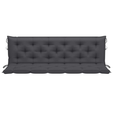 vidaXL Μαξιλάρι Πάγκου Κήπου Ανθρακί 180x(50+50)x7cm Ύφασμα Oxford