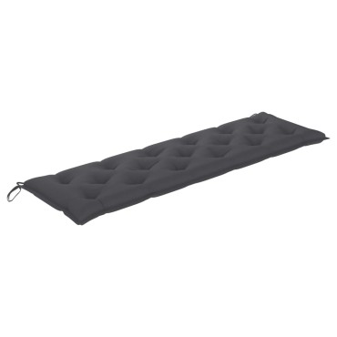 vidaXL Μαξιλάρι Πάγκου Κήπου Ανθρακί 180x(50+50)x7cm Ύφασμα Oxford