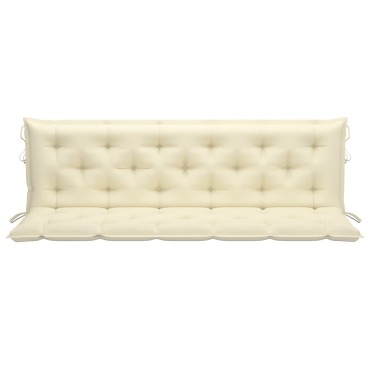 vidaXL Μαξιλάρι Πάγκου Κήπου Κρεμ Λευκό 180x(50+50)x7cm Ύφασμα Oxford