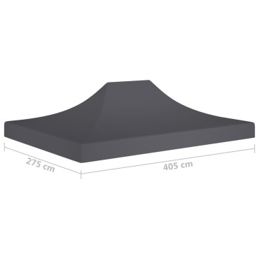vidaXL Κάλυμμα Τέντας Εκδηλώσεων Ανθρακί 4 x 3 μ. 270 γρ/μ²