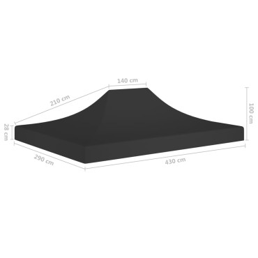 vidaXL Κάλυμμα Τέντας Εκδηλώσεων Μαύρο 4,5 x 3 μ. 270 γρ/μ²