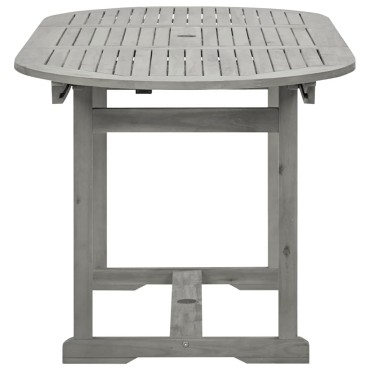 vidaXL Τραπεζαρία Κήπου (120-170)x80x75cm από Μασίφ Ξύλο Ακακίας 1 τεμ.