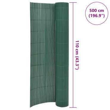 vidaXL Περίφραξη Κήπου Διπλής Όψης Πράσινη 110x500cm