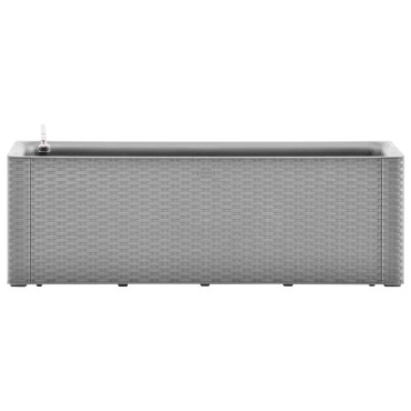 vidaXL Ζαρντινιέρα Κήπου Γκρι 100x43x33 εκ. με Αυτόματο Πότισμα