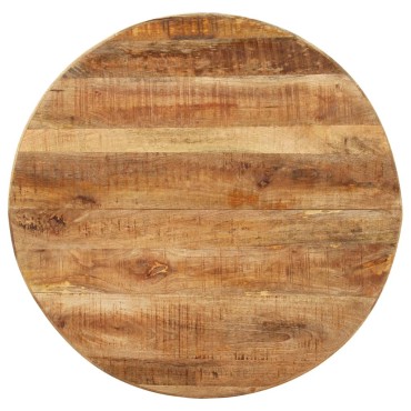 vidaXL Τραπεζαρία Στρογγυλή 100x100x75cm Ακατέργαστο Ξύλο Μάνγκο 1 τεμ.