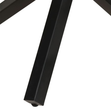 vidaXL Τραπεζαρία Στρογγυλή 100x100x75cm Ακατέργαστο Ξύλο Μάνγκο 1 τεμ.