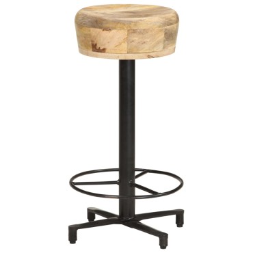 vidaXL Σκαμπό Μπαρ 2 τεμ. από Μασίφ Ξύλο Μάνγκο 40x66cm