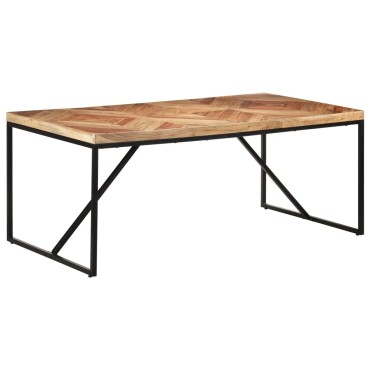 vidaXL Τραπεζαρία 180x90x76cm από Μασίφ Ξύλο Ακακίας/Μάνγκο 1 τεμ.
