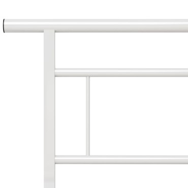vidaXL Πλαίσιο Κρεβατιού Λευκό 140x200cm Μεταλλικό 1 τεμ. - Διπλό