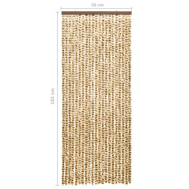 vidaXL Σήτα - Κουρτίνα Πόρτας Μπεζ / Καφέ 56 x 185 εκ. από Σενίλ
