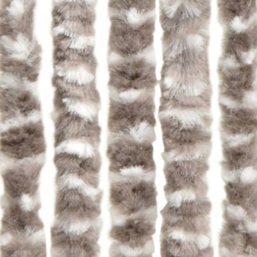 vidaXL Σήτα - Κουρτίνα Πόρτας Taupe / Λευκό 100 x 220 εκ. από Σενίλ