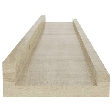 vidaXL Ράφια Τοίχου 4 τεμ. Sonoma Δρυς 60x9x3cm