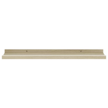 vidaXL Ράφια Τοίχου 2 τεμ. Λευκό και Sonoma Δρυς 60x9x3cm