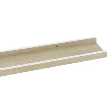 vidaXL Ράφια Τοίχου 2 τεμ. Λευκό και Sonoma Δρυς 115x9x3cm
