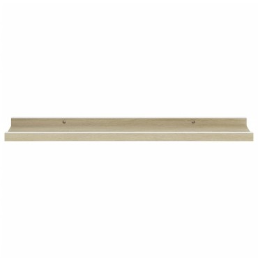vidaXL Ράφια Τοίχου 4 τεμ. Λευκό και Sonoma Δρυς 60x9x3cm