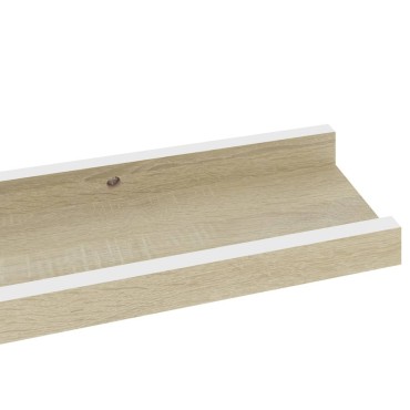 vidaXL Ράφια Τοίχου 4 τεμ. Λευκό και Sonoma Δρυς 60x9x3cm