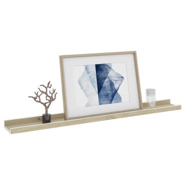 vidaXL Ράφια Τοίχου 4 τεμ. Λευκό και Sonoma Δρυς 80x9x3cm