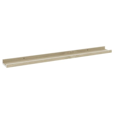 vidaXL Ράφια Τοίχου 4 τεμ. Λευκό και Sonoma Δρυς 80x9x3cm