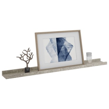 vidaXL Ράφια Τοίχου 2 τεμ. Γκρι Σκυροδέματος 80x9x3cm