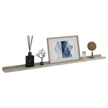 vidaXL Ράφια Τοίχου 2 τεμ. Γκρι Σκυροδέματος 115x9x3cm