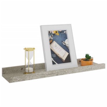 vidaXL Ράφια Τοίχου 4 τεμ. Γκρι Σκυροδέματος 40x9x3cm