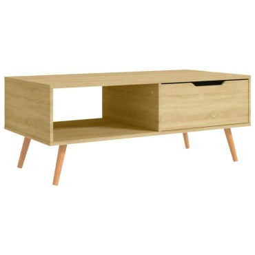 vidaXL Τραπεζάκι Σαλονιού Sonoma Δρυς 100x49,5x43cm Επεξεργ. Ξύλο 1 τεμ.