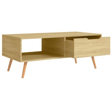 vidaXL Τραπεζάκι Σαλονιού Sonoma Δρυς 100x49,5x43cm Επεξεργ. Ξύλο 1 τεμ.