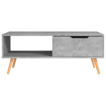 vidaXL Τραπεζάκι Σαλονιού Γκρι Σκυρ. 100x49,5x43cm από Επεξ. Ξύλο 1 τεμ.