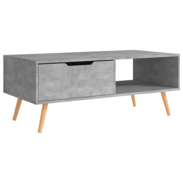 vidaXL Τραπεζάκι Σαλονιού Γκρι Σκυρ. 100x49,5x43cm από Επεξ. Ξύλο 1 τεμ.