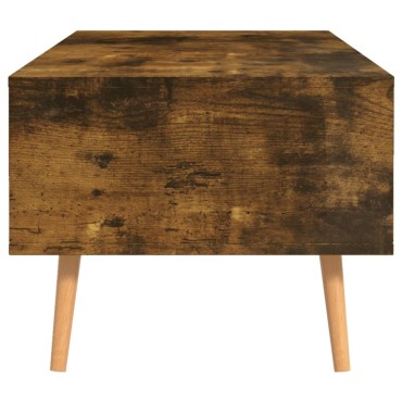 vidaXL Τραπεζάκι Σαλονιού Καπνιστή Δρυς 100x49,5x43cm Επεξεργ. Ξύλο 1 τεμ.