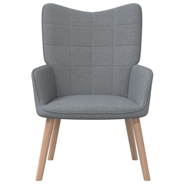 vidaXL Πολυθρόνα Relax Ανοιχτό Γκρι Υφασμάτινη 61,5x69x95,5cm 1 τεμ.